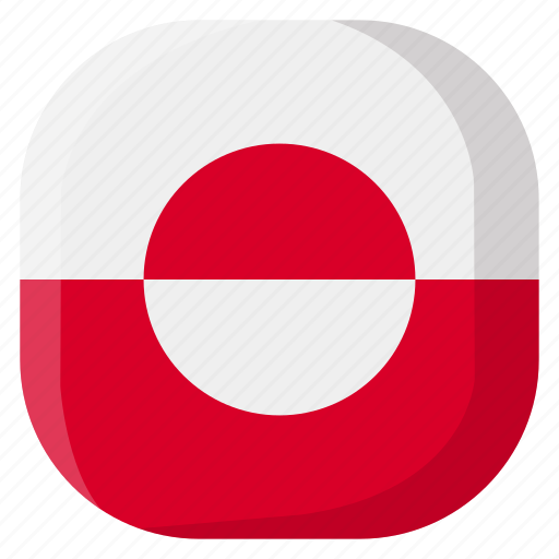 Greenland, national, world, flag, country, nation, square icon - Download on Iconfinder
