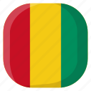 guinea, national, world, flag, country, nation, square