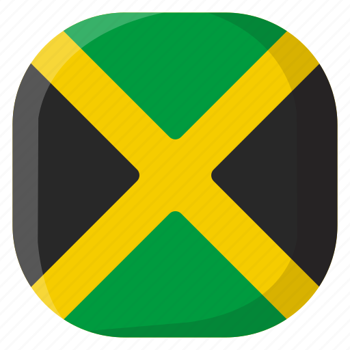 Jamaica, national, world, flag, country, nation, square icon - Download on Iconfinder