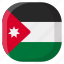 jordan, national, world, flag, country, nation, square 