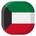 kuwait, national, world, flag, country, nation, square