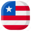 liberia, national, world, flag, country, nation, square 