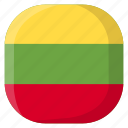 lithuania, national, world, flag, country, nation, square