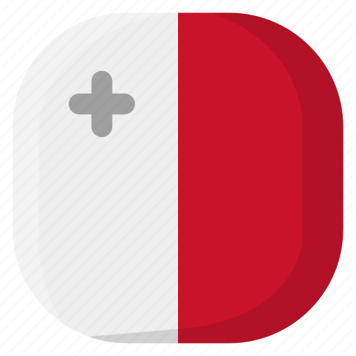 Malta, national, world, flag, country, nation, square icon - Download on Iconfinder