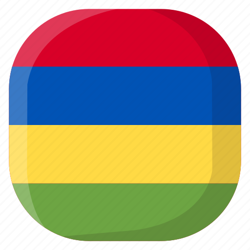 Mauritius, national, world, flag, country, nation, square icon - Download on Iconfinder