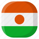 niger, national, world, flag, country, nation, square