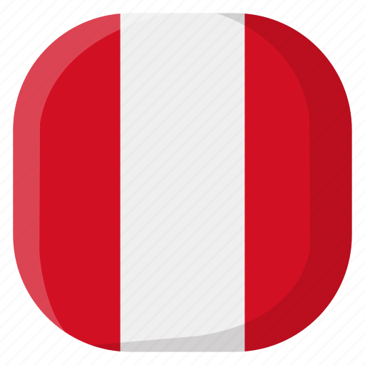 Peru, national, world, flag, country, nation, square icon - Download on Iconfinder