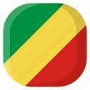 republic of the congo, national, world, flag, country, nation, square