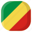 republic of the congo, national, world, flag, country, nation, square 