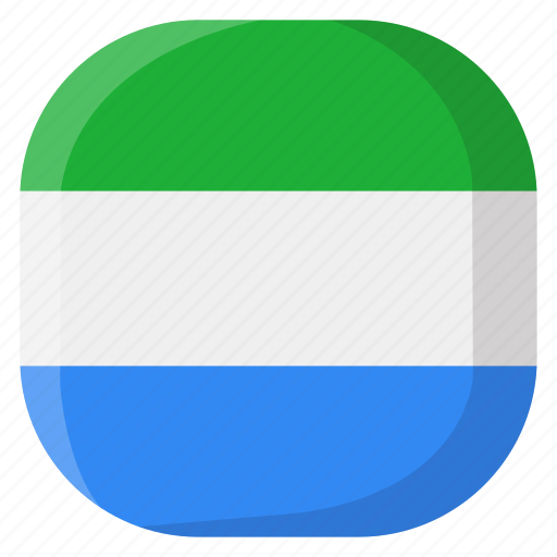 Sierra leone, national, world, flag, country, nation, square icon - Download on Iconfinder
