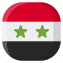 syria, national, world, flag, country, nation, square