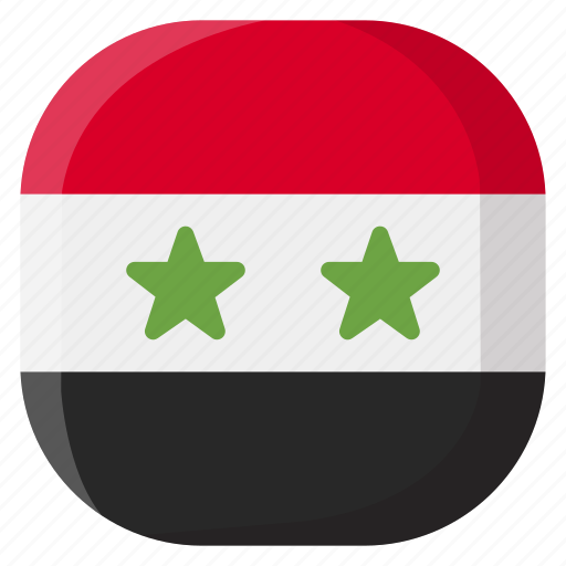 Syria, national, world, flag, country, nation, square icon - Download on Iconfinder