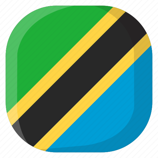 Tanzania, national, world, flag, country, nation, square icon - Download on Iconfinder