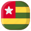 togo, national, world, flag, country, nation, square 