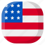 united states, national, world, flag, country, nation, square 