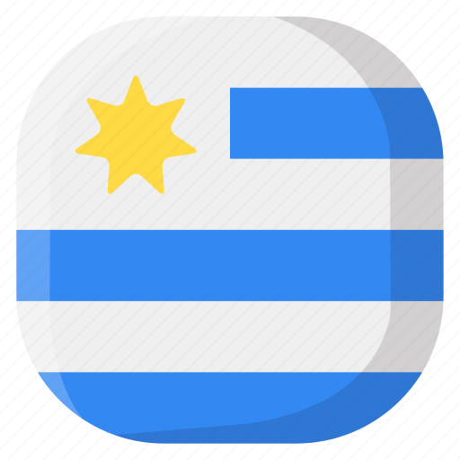 Uruguay, national, world, flag, country, nation, square icon - Download on Iconfinder