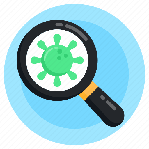 Virus analysis, search virus, search germs, lab search, explore virus icon - Download on Iconfinder