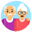 aged couple, old age couple, aged persons, spouse, old age partners 