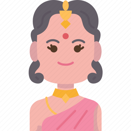 Indian, woman, saree, traditional, dress icon - Download on Iconfinder