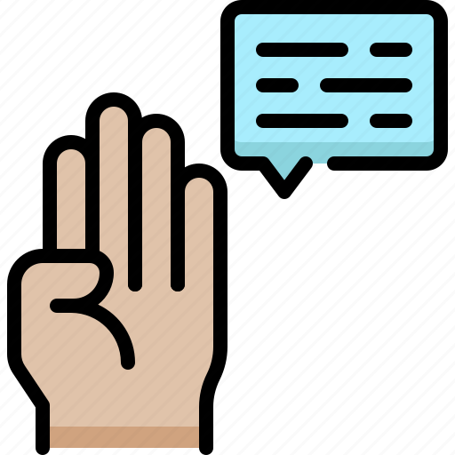 Communication, information, technology, sign language, hand, chat, message icon - Download on Iconfinder