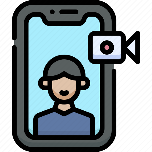 Communication, information, technology, video call, video, meeting, smartphone icon - Download on Iconfinder