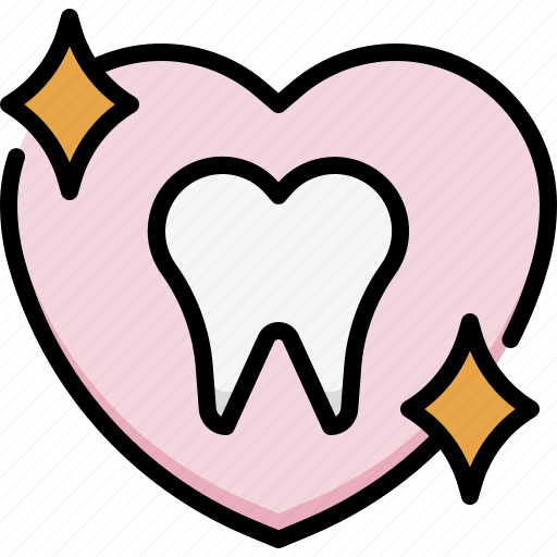 Dentistry, dentist, medical, tooth, dental care, love, heart icon - Download on Iconfinder