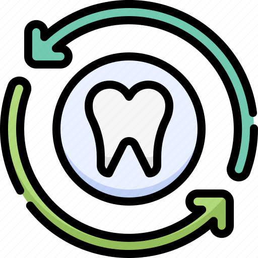 Dental care, dentistry, dentist, medical, tooth, refresh, recheck icon - Download on Iconfinder