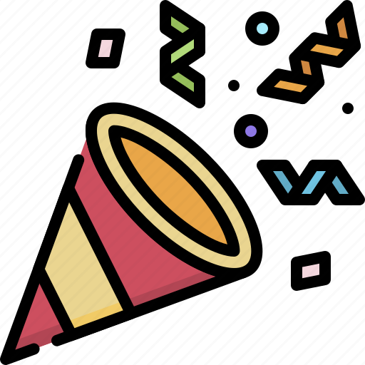 Party, event, celebration, decoration, paper confetti, confetti, popper icon - Download on Iconfinder