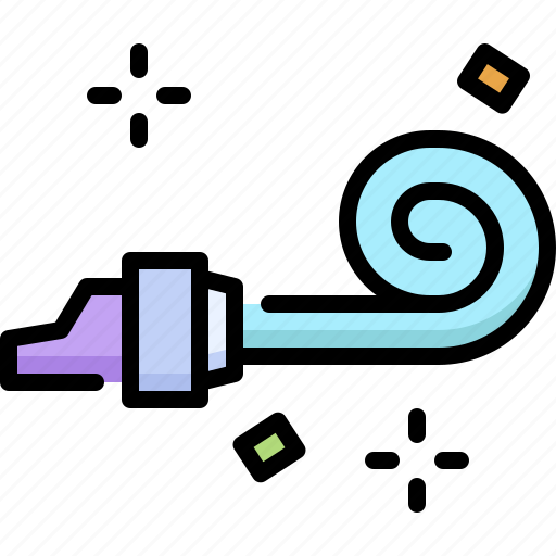 Party, event, celebration, decoration, party blower, party whistle, blower icon - Download on Iconfinder