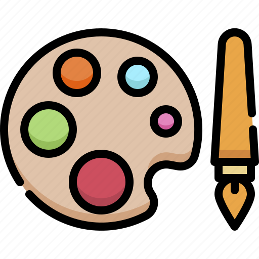 Stationery, office, equipment, school, palette, painting, art icon - Download on Iconfinder