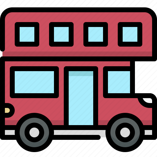 Transport, vehicle, transportation, double decker bus, school bus, public transport, tour bus icon - Download on Iconfinder