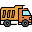transport, vehicle, transportation, dump truck, construction, trash, waste 