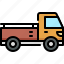 transport, vehicle, transportation, mini truck, pickup truck, goods container, car 