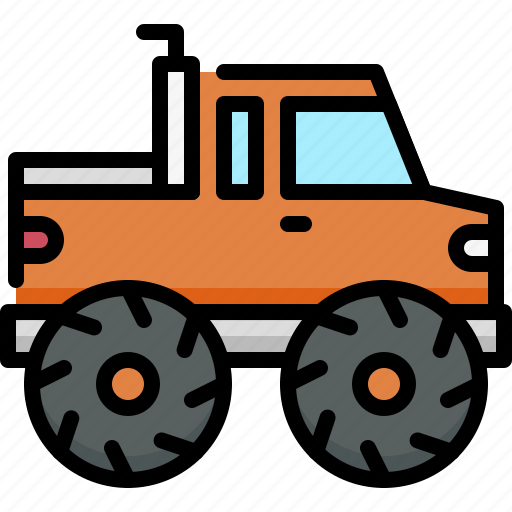 Transport, vehicle, transportation, monster truck, car, automobile icon - Download on Iconfinder