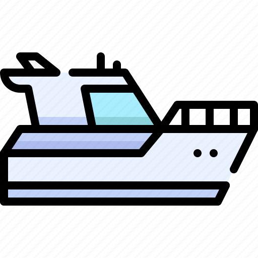 Transport, vehicle, transportation, speedboat, ship, yacht, travel icon - Download on Iconfinder