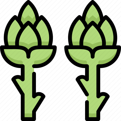 Asparagus, vegetable, fiber, food, fresh, farm, vegetarian icon - Download on Iconfinder