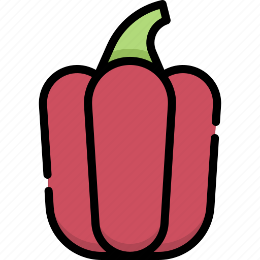Bell pepper, vegetable, fiber, food, fresh, farm, vegetarian icon - Download on Iconfinder