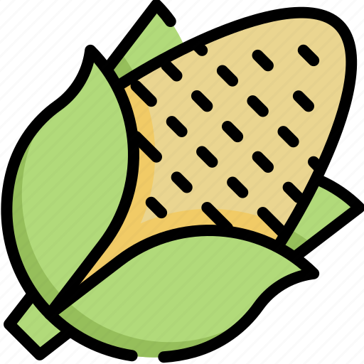 Corn, vegetable, fiber, food, fresh, farm, vegetarian icon - Download on Iconfinder