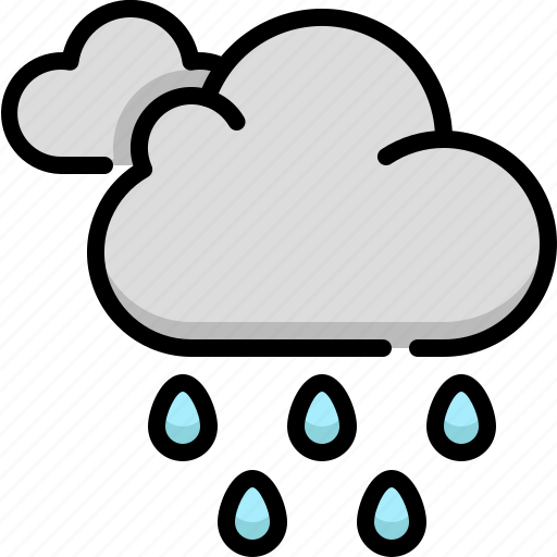 Weather, forecast, climate, cloudy cloud rain, cloud, cloudy, rain icon - Download on Iconfinder