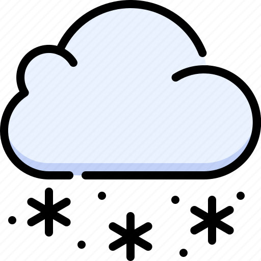 Weather, forecast, climate, cloud snow, cloud, snow, snowdrop icon - Download on Iconfinder