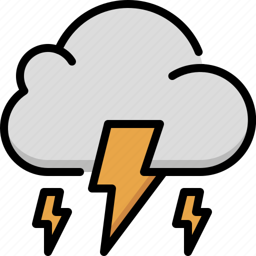 Weather, forecast, climate, cloud thunder, cloud, storm, cloudy icon - Download on Iconfinder