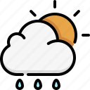 weather, forecast, climate, cloud rain sun, cloud, rain, sun, raindrop