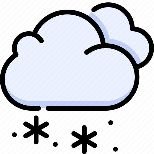 Weather, forecast, climate, cloudy cloud snow, cloud, snow, snowdrop icon - Download on Iconfinder