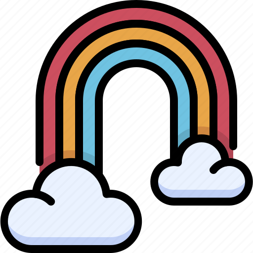 Weather, forecast, climate, rainbow, cloud, colorful icon - Download on Iconfinder