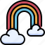 weather, forecast, climate, rainbow, cloud, colorful 