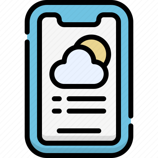 Weather, forecast, climate, smartphone, mobile, app, online icon - Download on Iconfinder