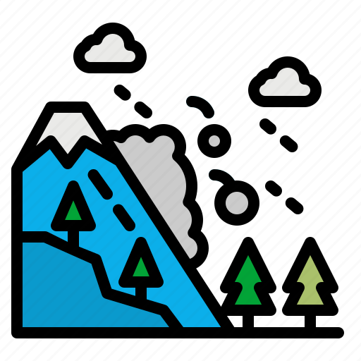 Avalanche, season, snow, weather, winter icon - Download on Iconfinder