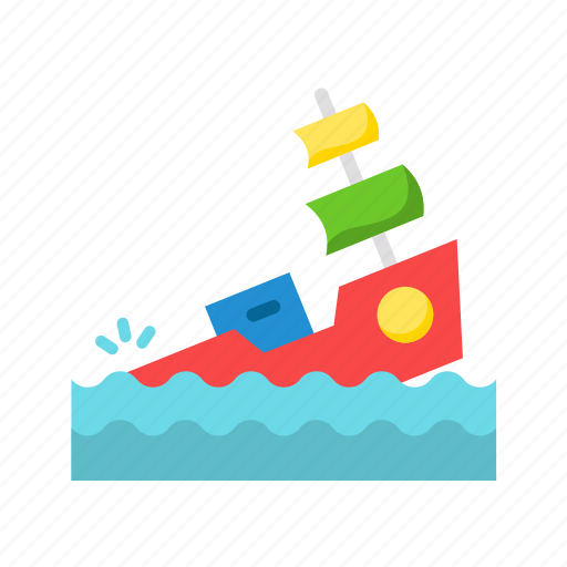 Sink, boat, twister, flood, waves, cargo, rainy icon - Download on Iconfinder