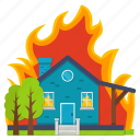 house, smart, building, fire, flame, structure fire, property