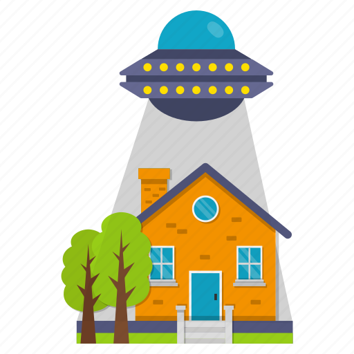 Ufo, spaceship, house, home, disaster, building icon - Download on Iconfinder